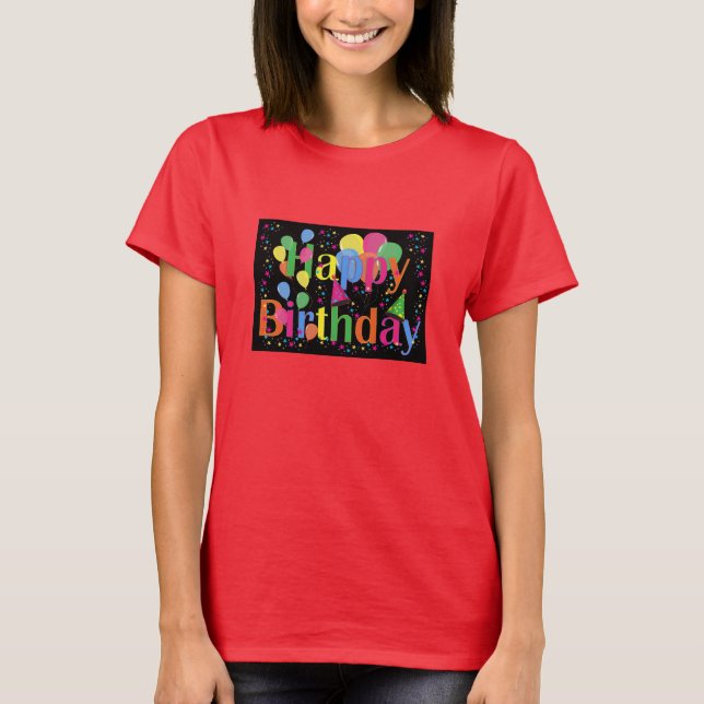 T-shirt Joyeux anniversaire, fête d'anniversaire (Devant)