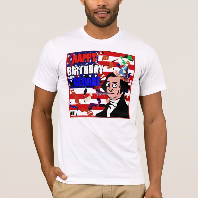 T-shirt Joyeux anniversaire George (Devant)