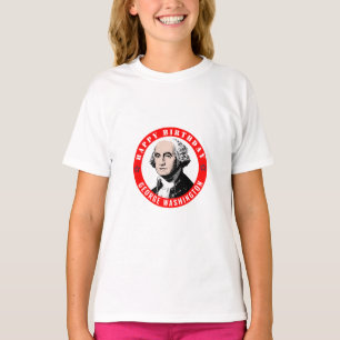 T-shirt Joyeux Anniversaire George Washington Chemises T p