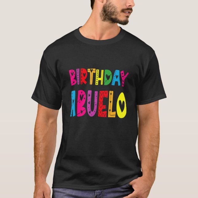 T-shirt Joyeux anniversaire grand-père mexicain espagnol A (Devant)