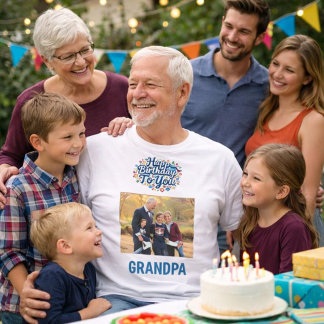 T-shirt Joyeux anniversaire grand-père photo