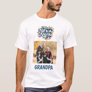 T-shirt Joyeux anniversaire grand-père photo