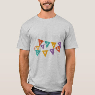 T-shirt "Joyeux Anniversaire" Guirlande de fête colorée po