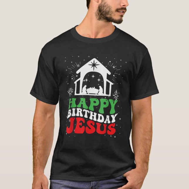 T-shirt Joyeux Anniversaire Jésus  (Devant)