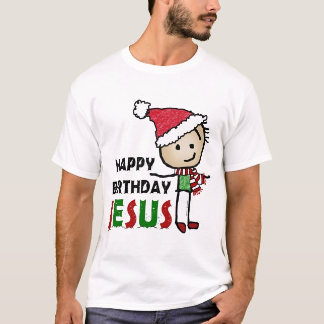 T-shirt Joyeux anniversaire Jésus (Devant)
