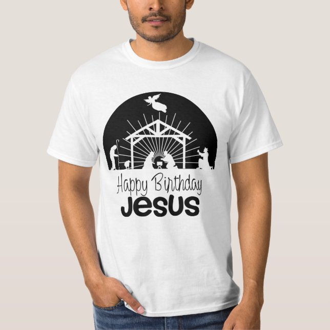 T-shirt Joyeux anniversaire Jésus (Devant)
