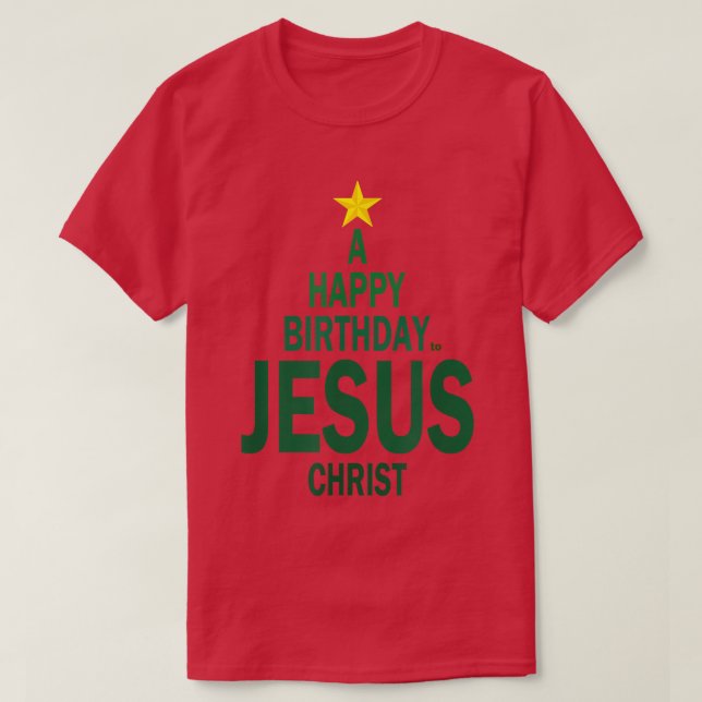 T-shirt Joyeux anniversaire Jésus (Design devant)