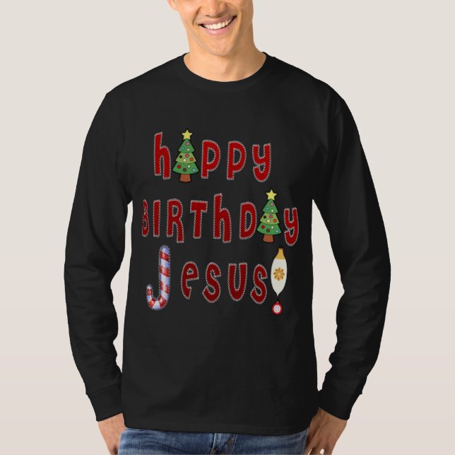 T-shirt Joyeux anniversaire Jésus chrétien (Devant)