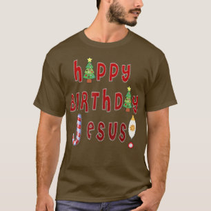 T-shirt Joyeux Anniversaire Jésus Chrétienne Femme Hommes 