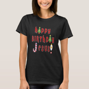 T-shirt Joyeux Anniversaire Jésus Chrétienne Femme Hommes 