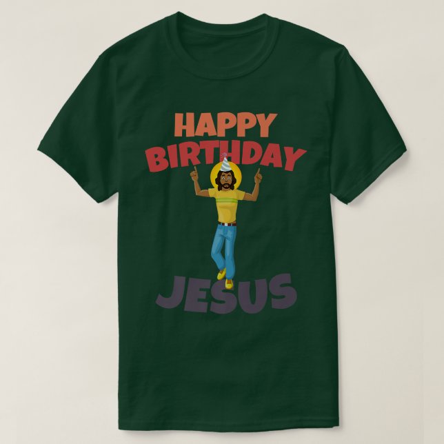 T-shirt Joyeux anniversaire Jésus Noël Premium (Design devant)