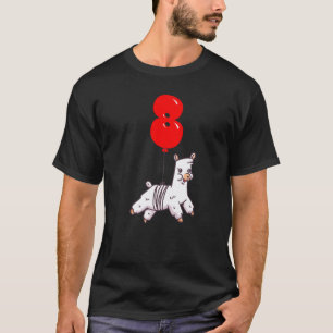 T-shirt Joyeux Anniversaire Lama Mignon 8 Ans Fête de Ball