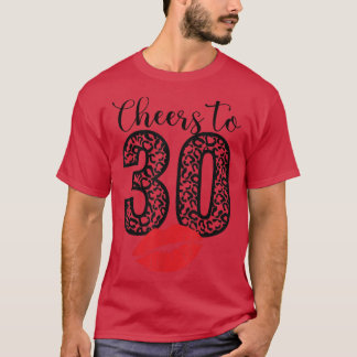 T-shirt Joyeux anniversaire Leopard Bor à 30 ans
