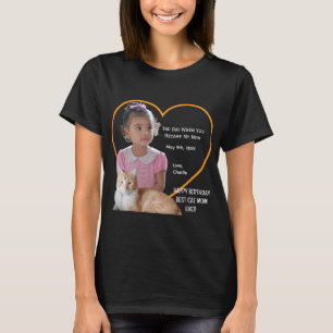 T-shirt Joyeux Anniversaire Meilleure Maman de Chat Photo 
