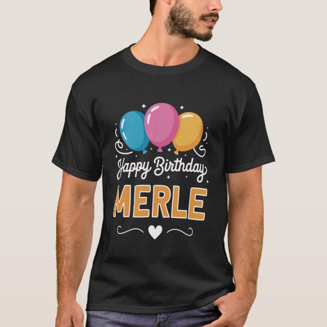 T-shirt Joyeux Anniversaire Merle (Devant)