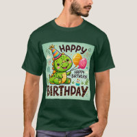 Joyeux anniversaire mignon Dino Roar