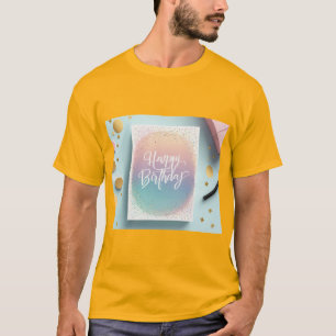 T-shirt Joyeux Anniversaire Minimaliste Chic Style