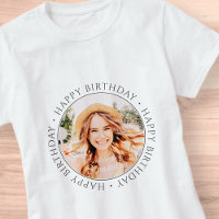 Joyeux anniversaire moderne simple photo personnal