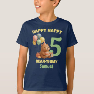 T-shirt Joyeux anniversaire ours en peluche personnalisé 5
