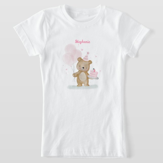 T-Shirt Joyeux Anniversaire Ourson (Poser)