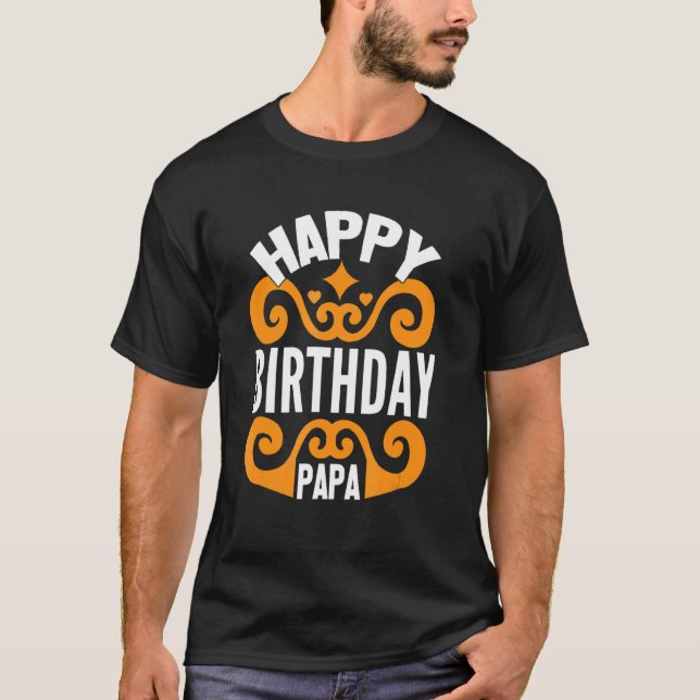 T-shirt Joyeux anniversaire Papa (Devant)