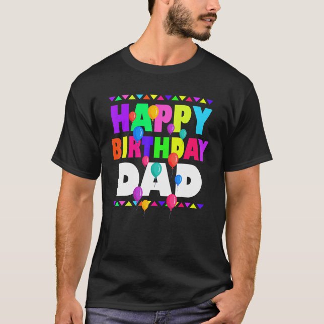 T-shirt Joyeux anniversaire papa mignon enfant famille de  (Devant)