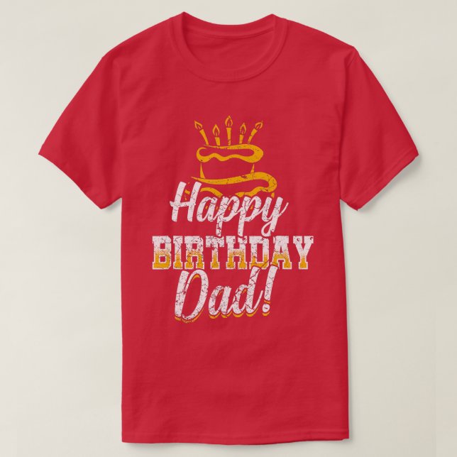 T-shirt Joyeux anniversaire papa papa papa papa papa papa  (Design devant)