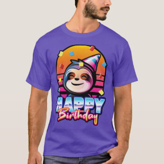 T-shirt Joyeux Anniversaire paresseux