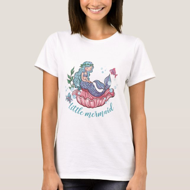 T-shirt Joyeux anniversaire Petite sirène (Devant)