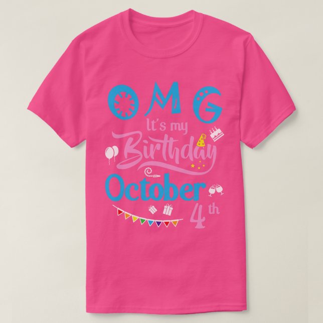 T-shirt Joyeux Anniversaire Pour Moi Toi Maman Papa Frère  (Design devant)