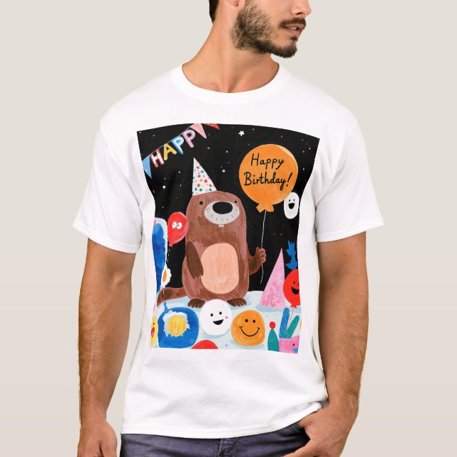 T-shirt Joyeux anniversaire pour toi (Devant)