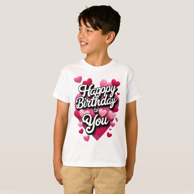 T-shirt Joyeux anniversaire pour toi (Devant entier)