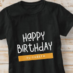 T-shirt Joyeux Anniversaire Preppy Jouer Amusant Simple Sa<br><div class="desc">Ce design simple et moderne est composé d'une jolie typographie sans serif.</div>