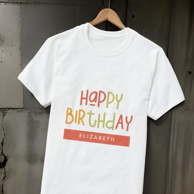 T-shirt Joyeux Anniversaire Preppy Jouer Amusant Simple Sa (Créateur téléchargé)