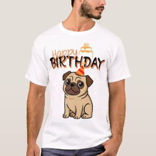 T-SHIRT JOYEUX ANNIVERSAIRE PUG