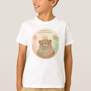 T-shirt Joyeux anniversaire Teddy Bear Illustration