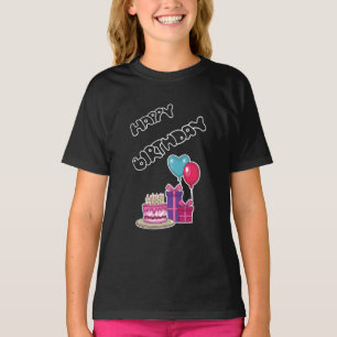 T-shirt Joyeux Anniversaire Texte Bulle Néo-Rétro
