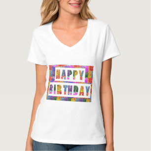 T-shirt JOYEUX ANNIVERSAIRE : V - CHEMISE de choix de cou
