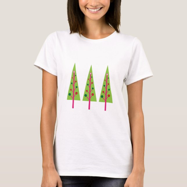 T-shirt Joyeux arbres de Noël (Devant)