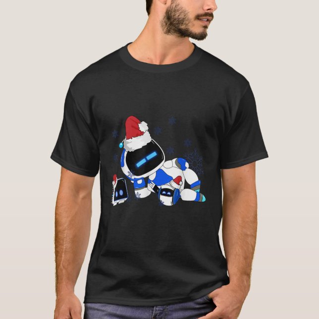 T-shirt Joyeux Astrobot de Noël Funny Swea (Devant)