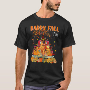 T-shirt Joyeux Automne à Tous Chien Berger Allemand Sur Po