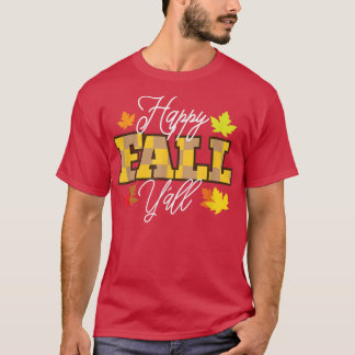 T-shirt Joyeux Automne Automne Et Automne Feuilles Et Coul