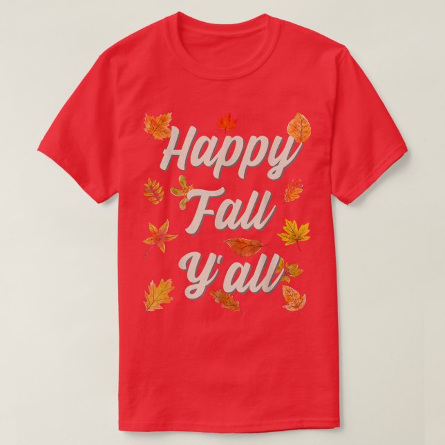 T-shirt Joyeux automne Y'all (Design devant)