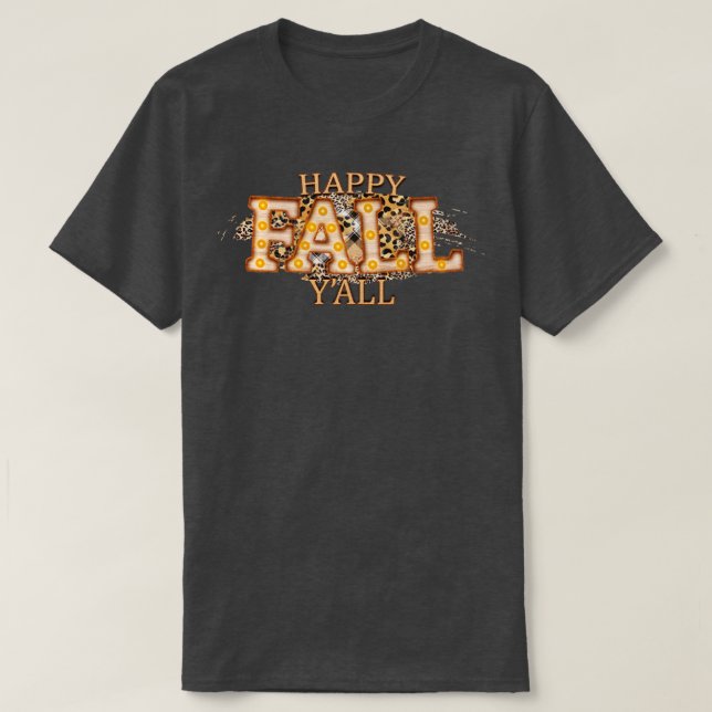 T-shirt Joyeux automne Yall7 1 (Design devant)