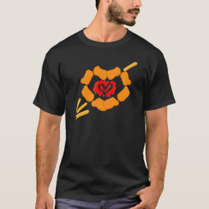 T-shirt Joyeux Avec La Nourriture Amour Nugs Fries Françai