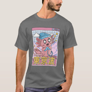 T-shirt Joyeux Axolotl Jeu Vaporwave esthétique Kawaii Ga