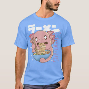 T-shirt Joyeux Axolotl Manger Ramen Japon Style Kawaii Ani