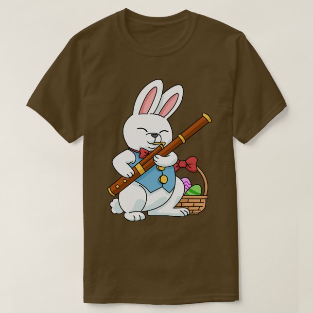 T-shirt Joyeux Bassooniste de Pâques Bassoon Musique Bunny (Design devant)