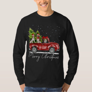 T-shirt Joyeux Beagle de Noël Lover Père Noël Light Reinde
