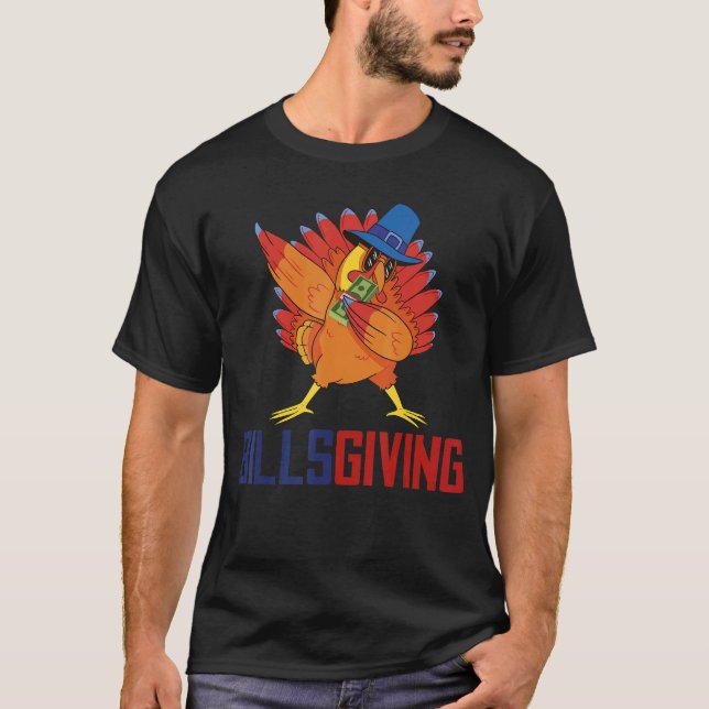 T-shirt Joyeux BillsGiving Poulet Dabbing Dinde 4 (Devant)